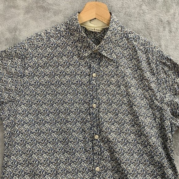 Tommy Bahama Shirt Mens Small Leave Print Camp Resort Vacation Casual Abstract - Picture 5 of 9